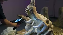 Use EinScan Rigil to scan a dinosaur model