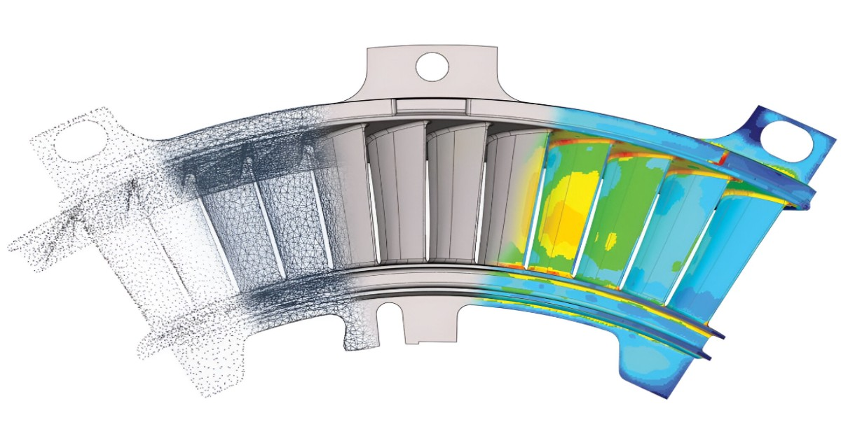 Visualization of 3D reverse engineering services showing detailed component analysis.