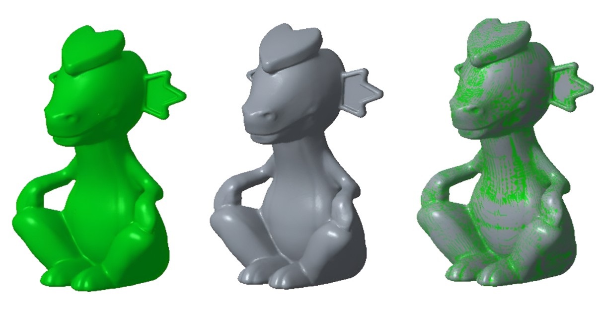 Multiple stages of a 3D model highlighting the conversion to CAD services.