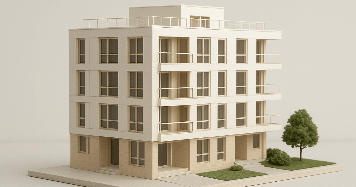 Architectural scaled 3D model