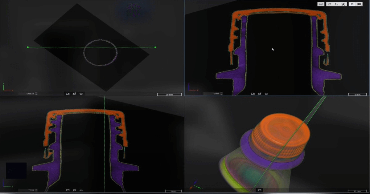 CT measuring service showcasing detailed 3D imaging.
