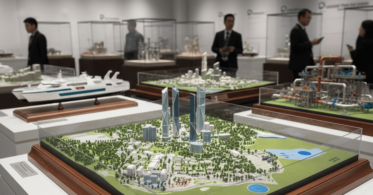 Exhibition scaled 3D model