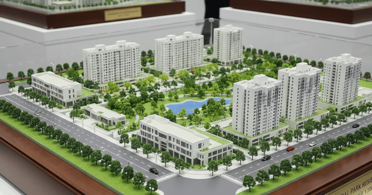 Layout scaled 3d model