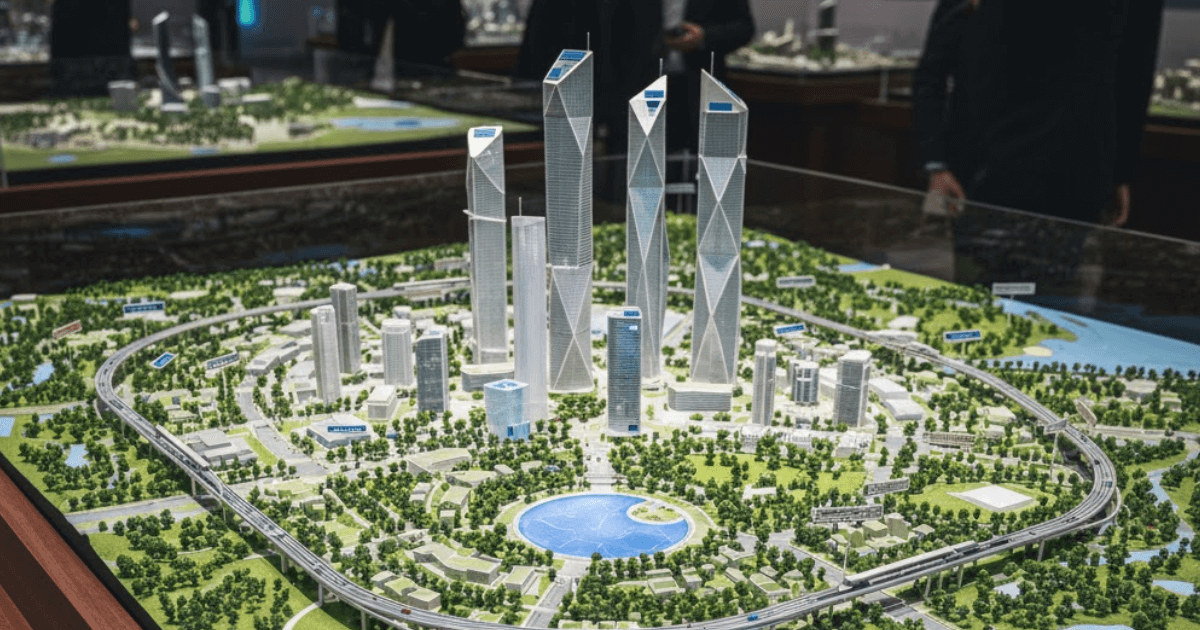 Master plan scaled 3d model