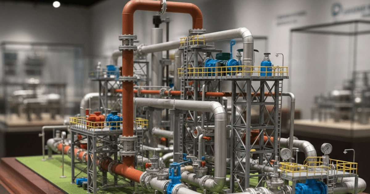 Piping scaled 3d model