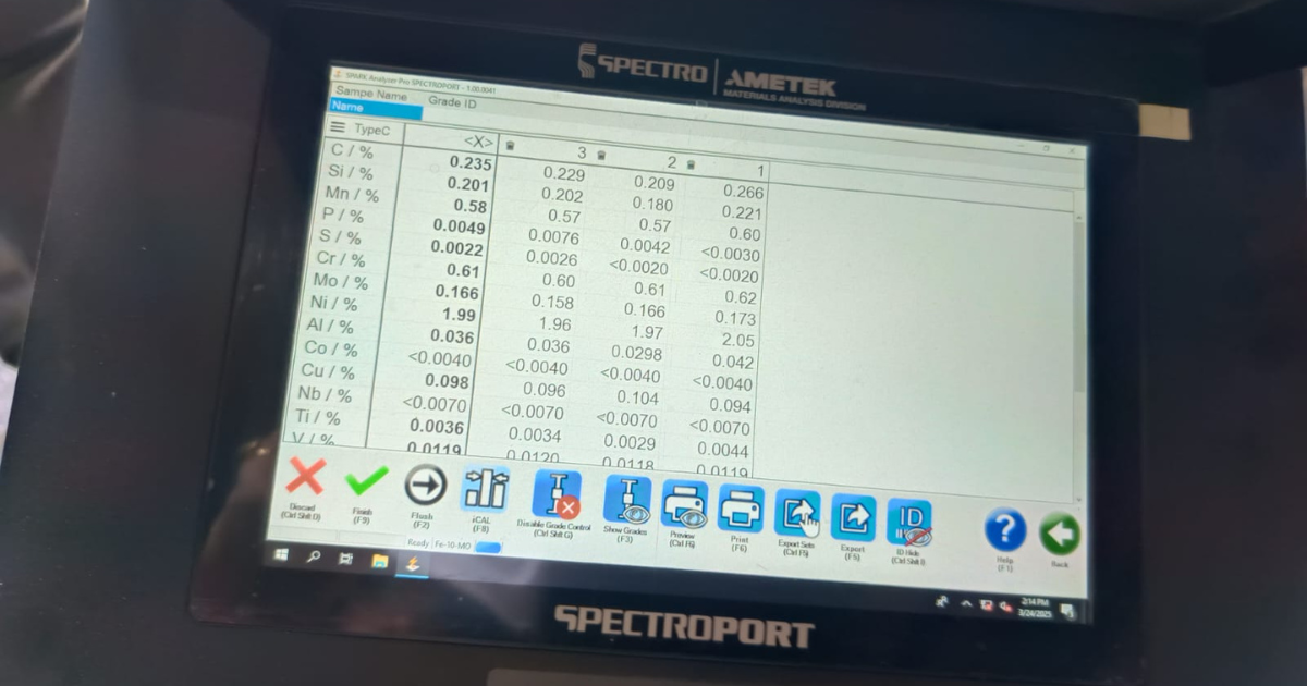 Spectrometer analysis