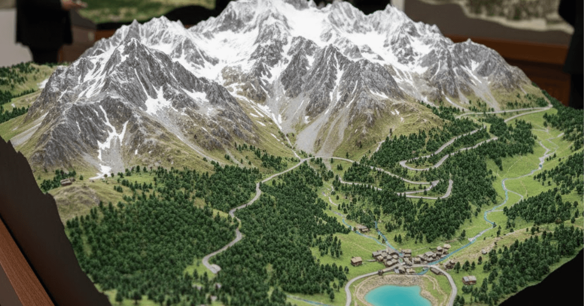 Terrain scaled 3d model